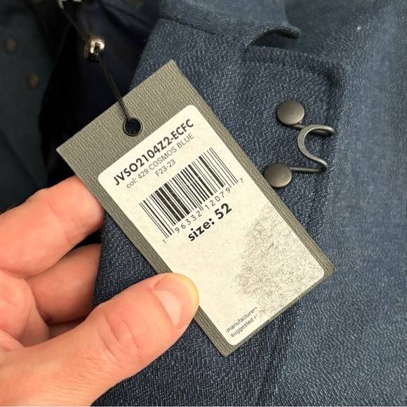 John Varvatos Men’s Wallace Jacket Blue Size 52 Medium Slim Fit New - Picture 8 of 12